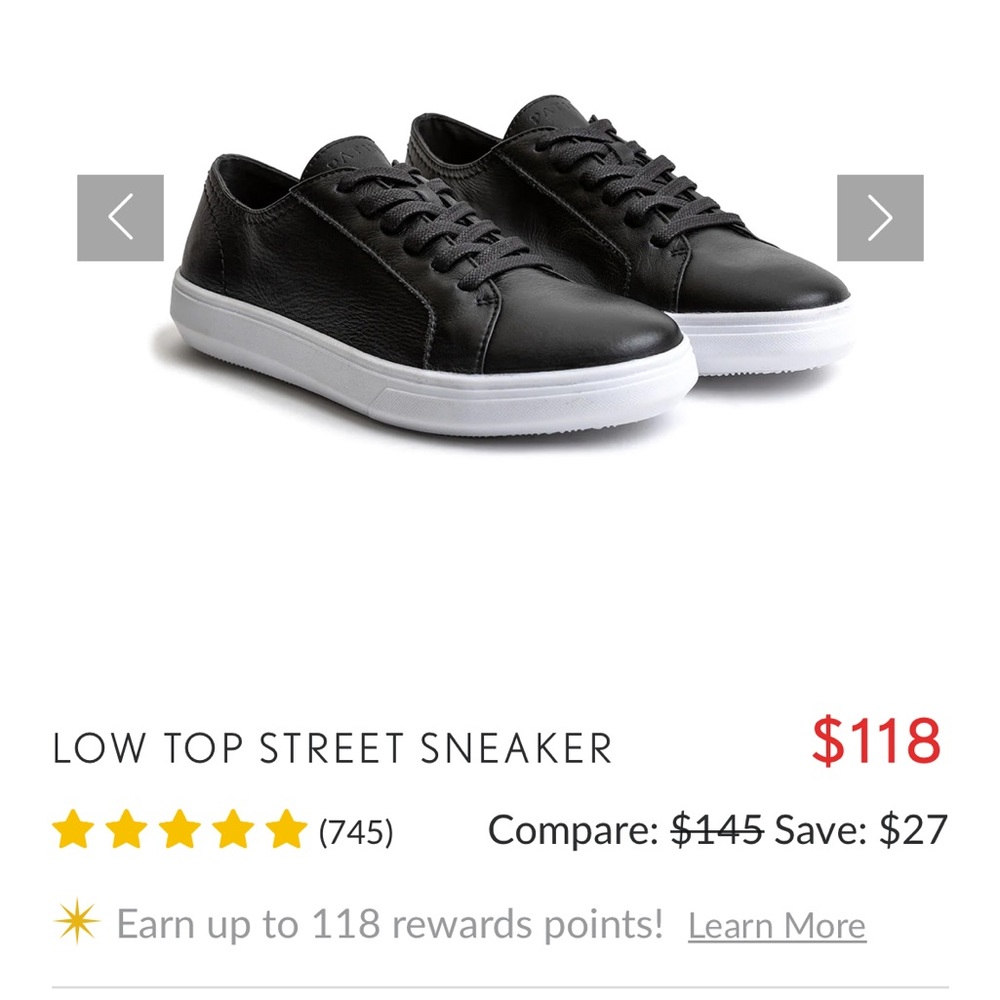 Leather sneakers new in box from Portland Leather Goods